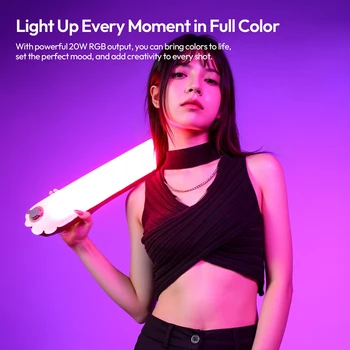 Ulanzi UA20C 20W RGB Magnetic Air Tube Light 1800K-10000K for Home Studio Livestreaming Full Color RGB Creative Lighting Effects