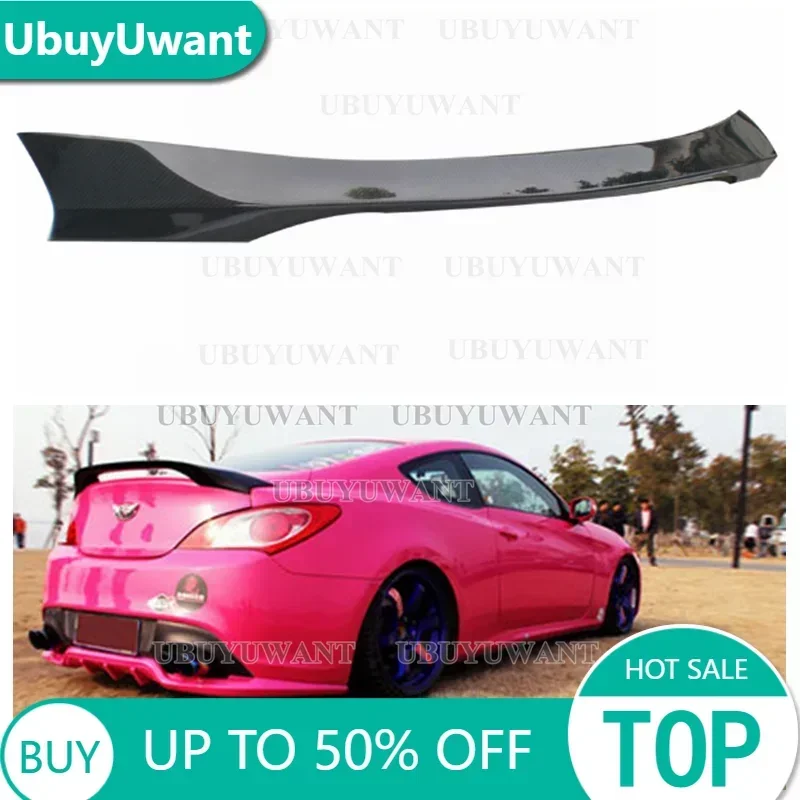 

For Hyundai Tiburon Genesis Coupe 2010-2012 Auto High Quality Carbon Fiber Rear Lip Spoiler Trunk Boot Wing 1Pcs Car Styling