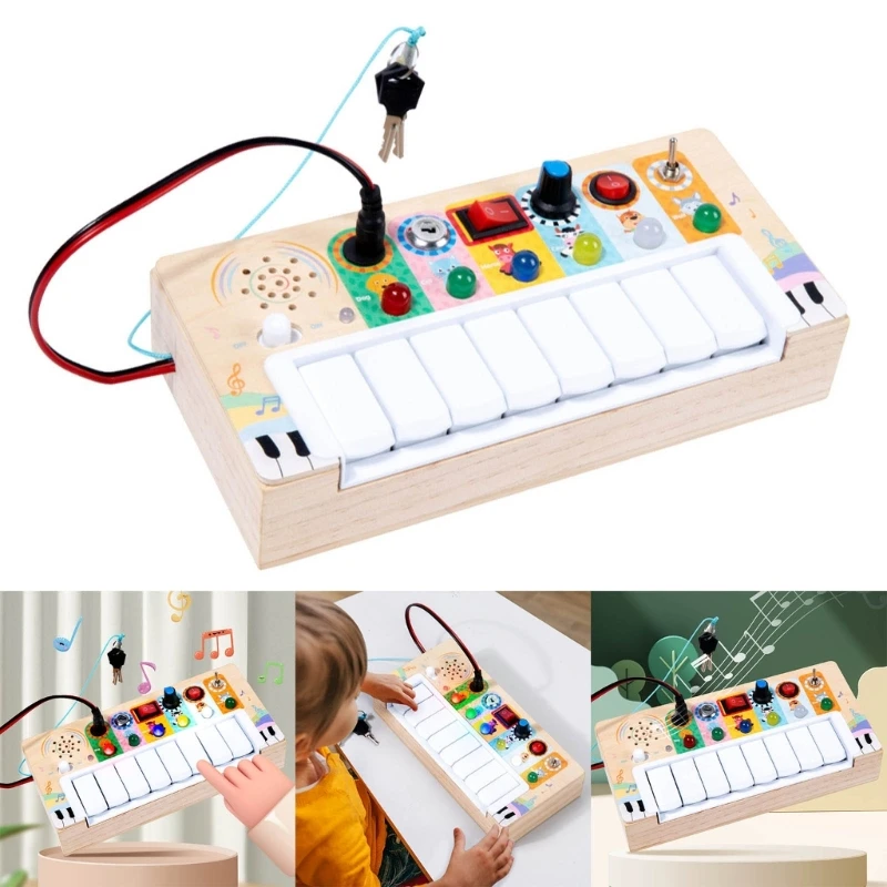 

Kids Board Game Keyboard Toy Sensory Developmental Toy Activity Board Fine Motor Skill for Preschool Kindergarten