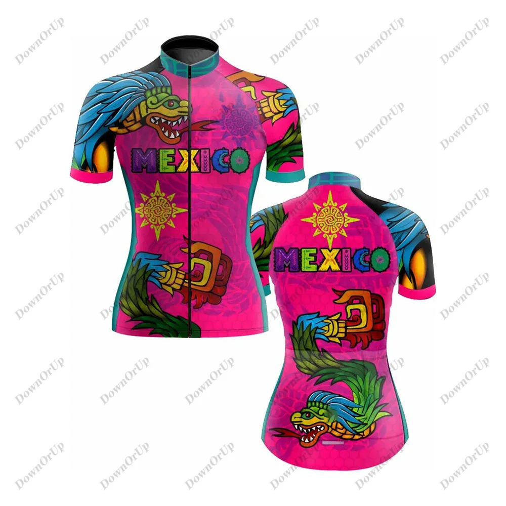 New Mexico Style Cycling Jersey Women Breathable Quick-Drying Bike Clothing MTB Road Bicycle Gear Maillot Ciclismo Femenino