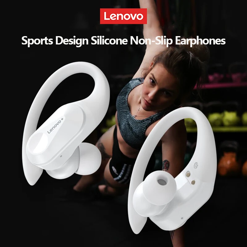 Lenovo LP75 OWS 무선 Bluetooth 5.3 이어폰 게임용 소음 감소 헤드폰 LED 디지털 디스플레이 방수 스포츠 헤드셋