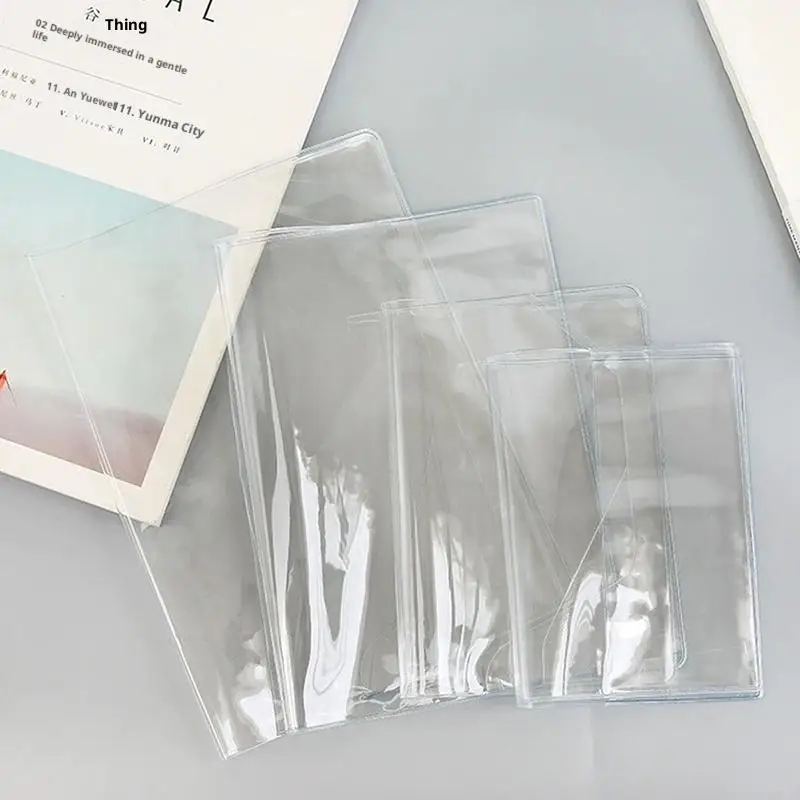 2Pcs 방수 PVC 투명 보호 슬리브 A6 A5 노트북 저널 플래너 도서 일기 보호 커버 사무용품