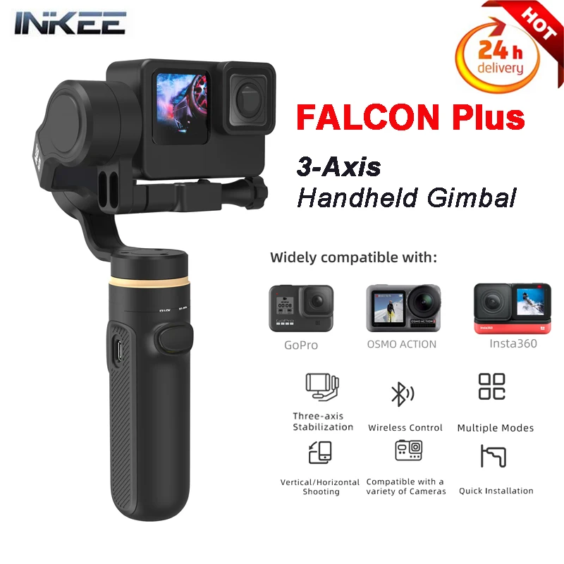 Inkee Falcon Plus Gimbal Stabilizer 3-axis Anti-shake Handheld Gimbal ...