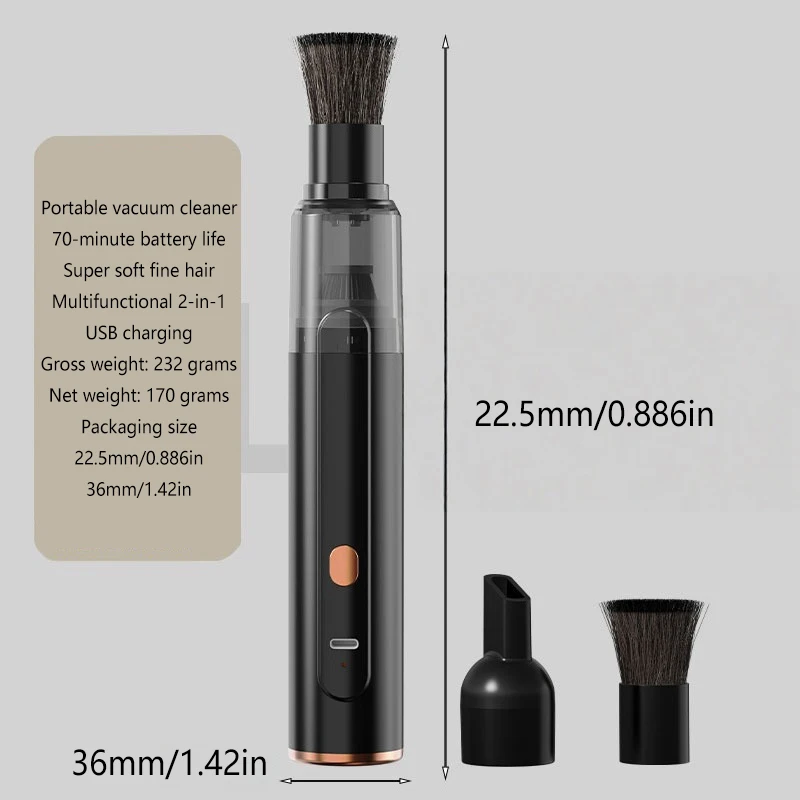 2026 690000PA Small Car Handheld Vacuum Cleaner for Smoking Dust Coffee Powder Multifunctional 2-in-1 Desktop Vacuum Cleaner 5