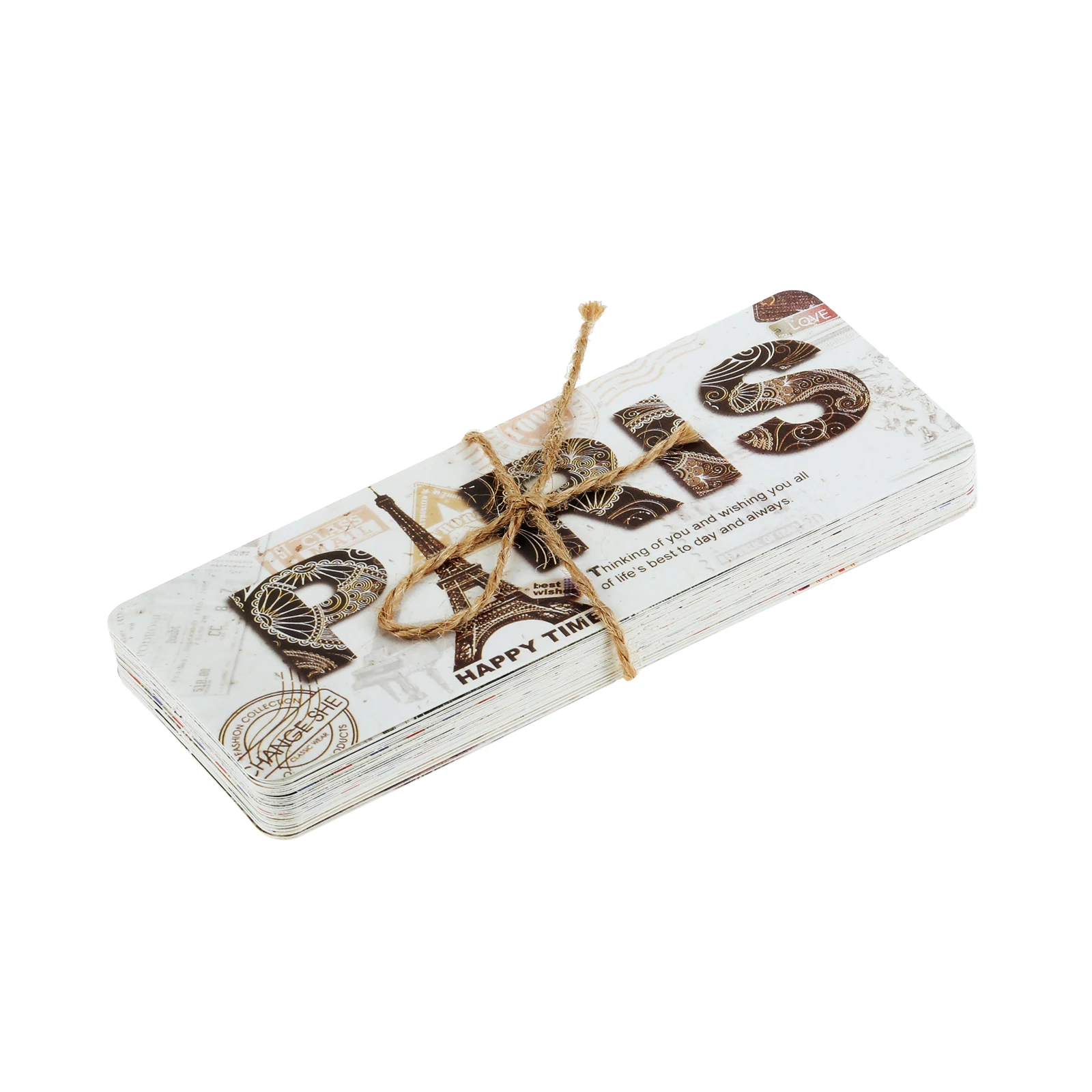 Bookmarks Different European Scenes Vintage Nostalgic France Paris Eiffel Tower Bookmark Set 30pcs/box