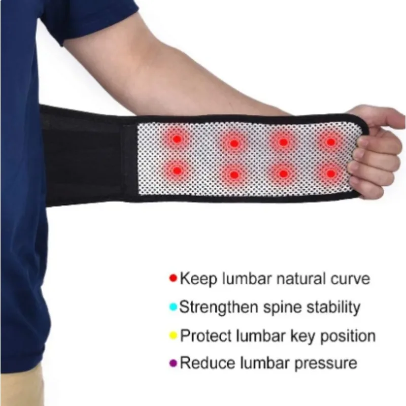 Tourmaline Self-heating Magnetic Therapy Lumbar support belt for Men Women Gym Sports Support Back Relieve Pain