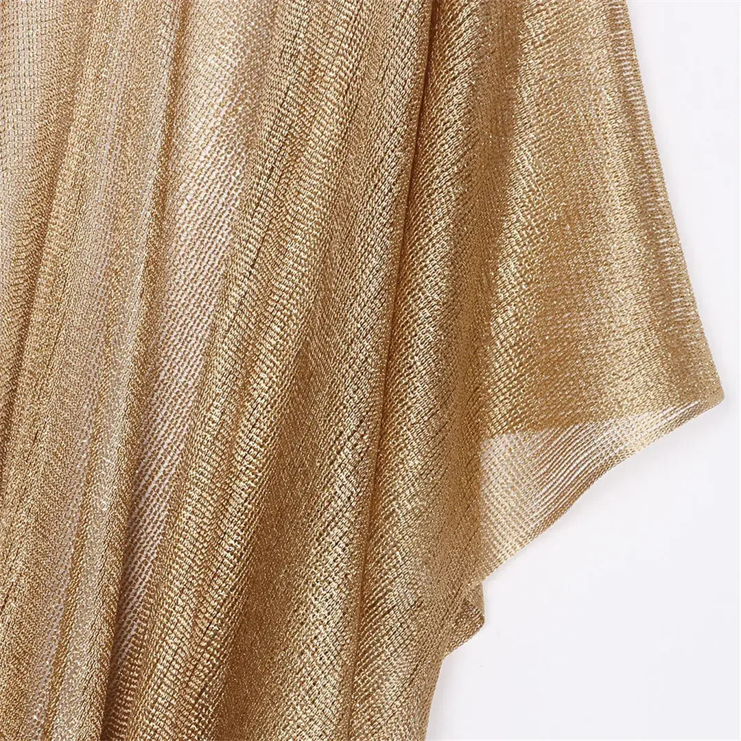 Sexy Fringe Tassel Mesh Sheer Shiny Knitted Tunic Beach Cover Up Cover-ups Beach Dress Beach Wear Beachwear Female Women