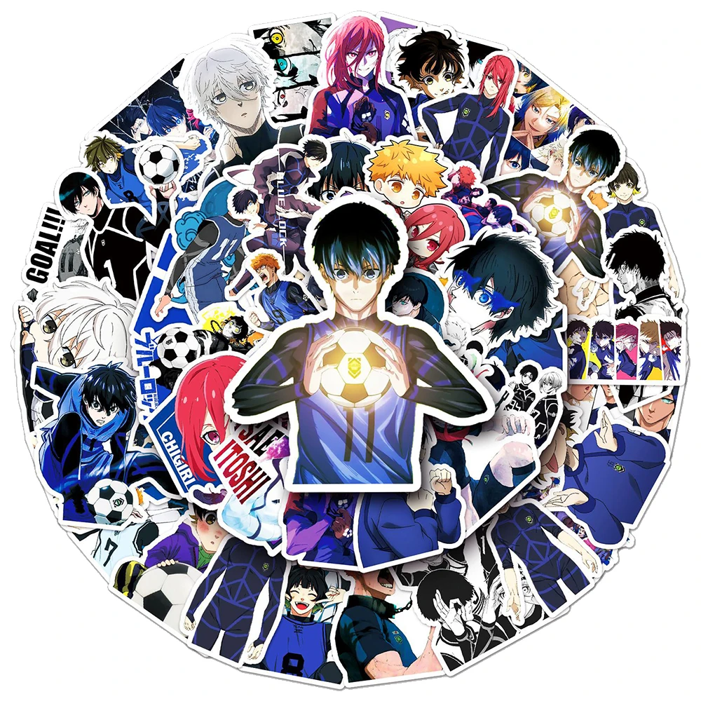

10/30/50pcs Cool BLUE LOCK Anime Stickers Decals Laptop Skateboard Phone Car Luggage Motorcycle Bike Waterproof Sticker Kids Toy