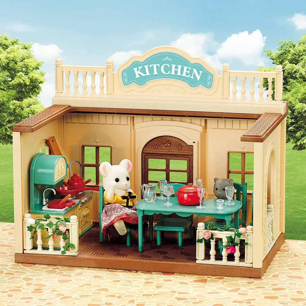 Forest Family Girls Toys Dollhouse Children'S Kitchen 2022 New 1:12 Kitchen Bagno Ensuite Accessori Per Bambole In Miniatura