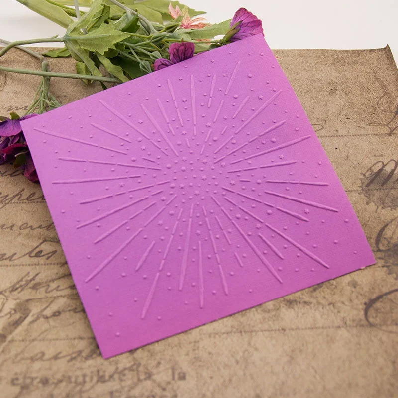 Plastic Embossing Folder Fireworks Textured Embossing Folder Card Making Scrapbooking Photo Album paper craft supplies
