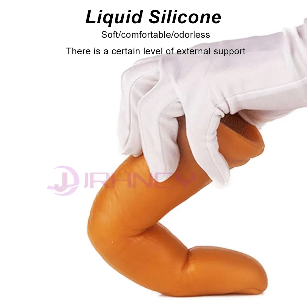 Grande plug anale in silicone liquido al platino per uomo e donna_voghion.com