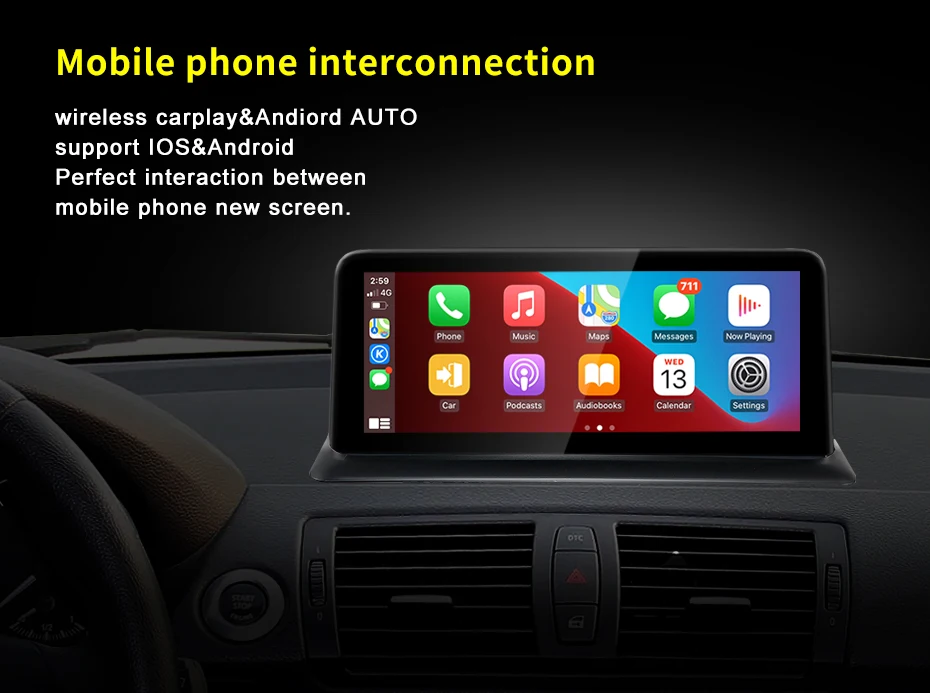 ID8 Qualcomm Snapdragon665 8Core 8G 128G Android12 AUTO Bluetooth For BMW 1 Seri