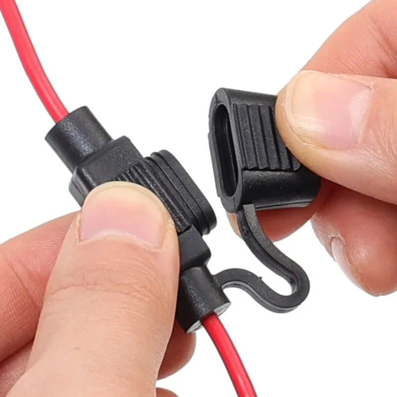 20/5pcs Mini Blade Car Fuse Holder Waterproof Fuse Socket in Line Cutoff Switch Adapter Splash-proof Box Holder 12V 30A, fuse holder