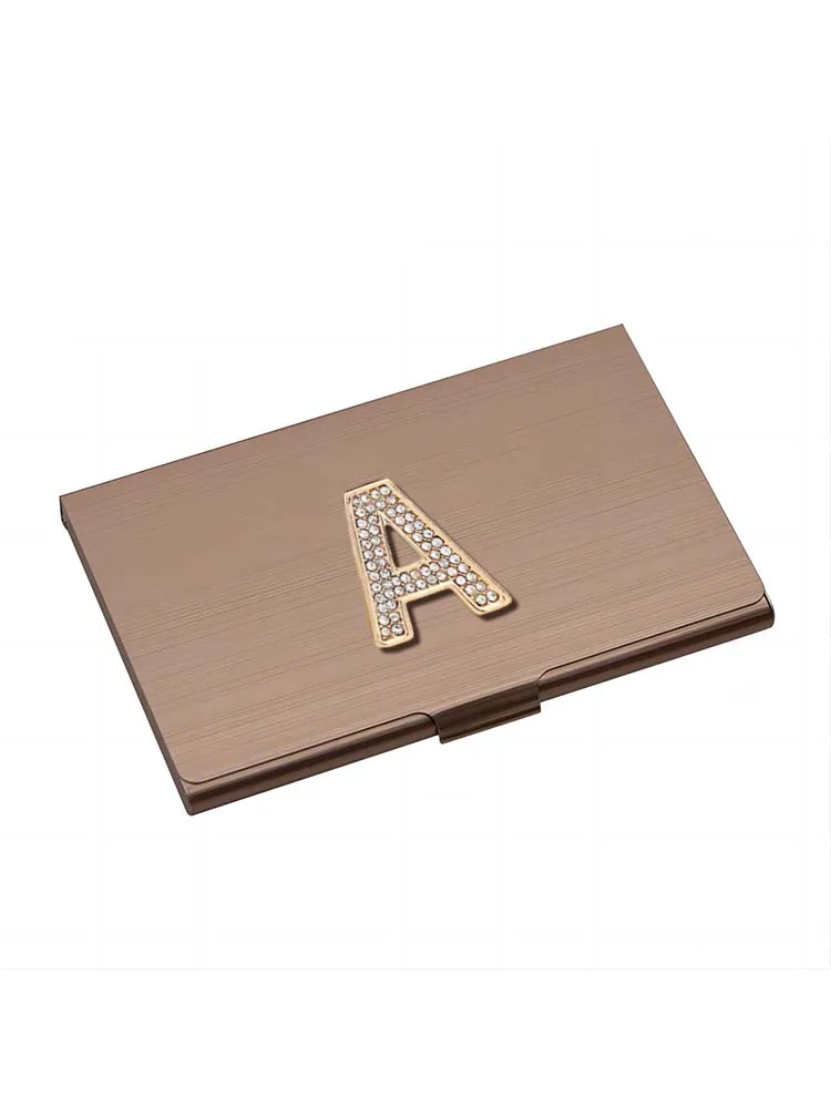 

Sleek Metallic Customized Personalized Customer Name Card & ID Holders: Compact Versatile Design Metal Letter Decor