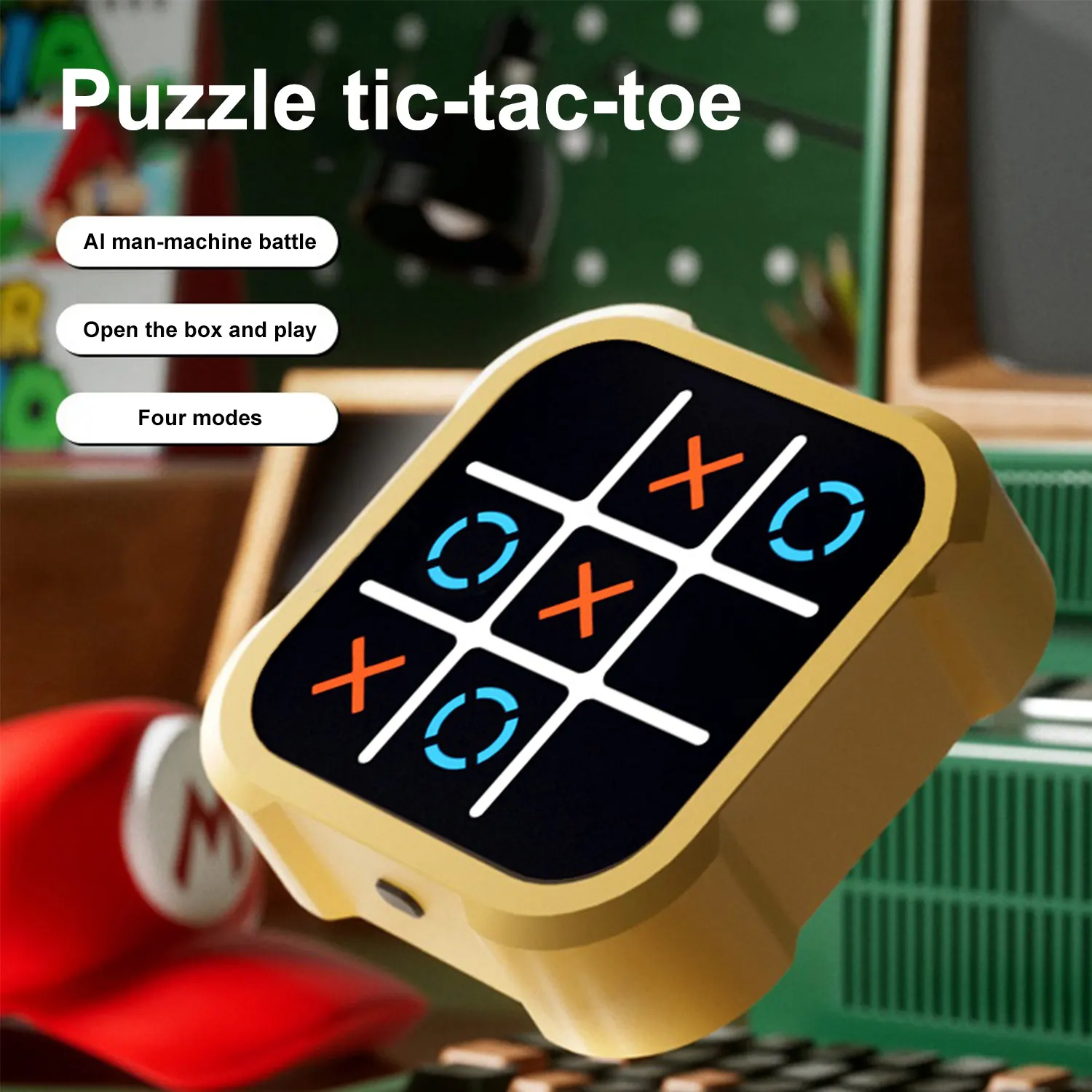 Gioco Elettronico Tic Tac Toe 3 In 1 | Puzzle Con AI E 4 Modalità Per Bambini E Adulti