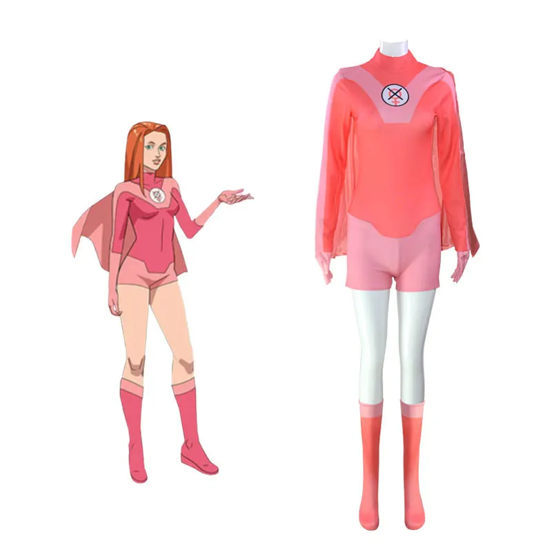 Invincible Mark Grayson Bodysuit with Cape Cosplay Costume for Men (Unofficial)