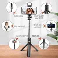 Roreta Wireless Tripod Stand Selfie Stick with Light Bluetooth Remote Control Extendable for iPhone Cellphone Tiktok Live Stream - Image 5