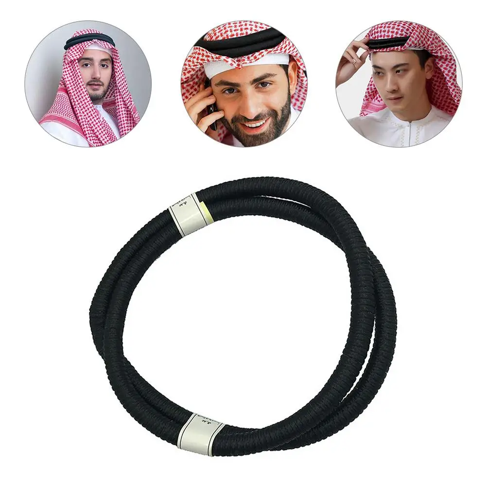Saudi Men's Hairband Headscarf Turbans Headband Middle Eastern Wrap Headbands for