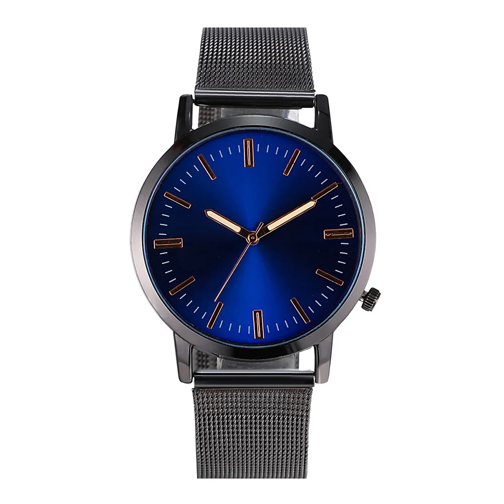 

Hot New 2023 Popular Business and Leisure Men's Watch Simple Bar Scale Stainless Steel Mesh Quartz Watch Relogio Masculino