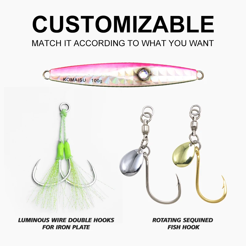 ZYZHE 1 Stück Meeresfischerei-JIG-Köder 80/100/120G Bootsfischen Slow Jigging Köder Ideal für große Fische Grouper-Köder – Detail 7