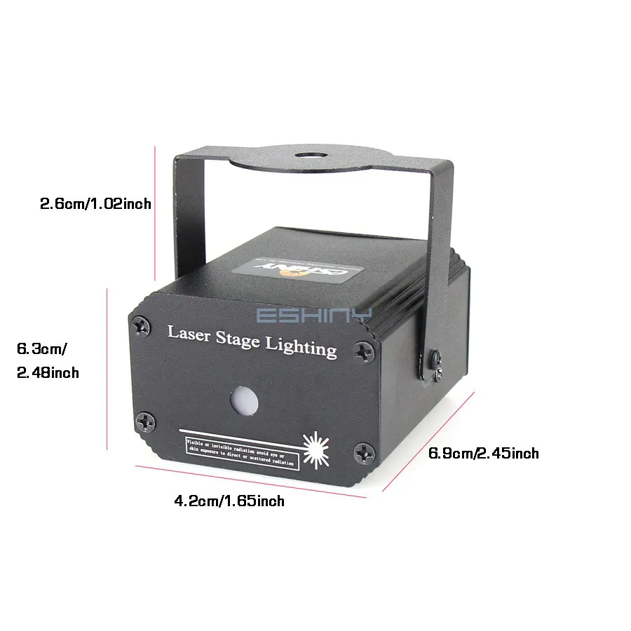 Rechargeable Mini R&G Firefly Laser Disco Light Full Stars Projector DJ Dance Bar Party Xmas Stage Effect