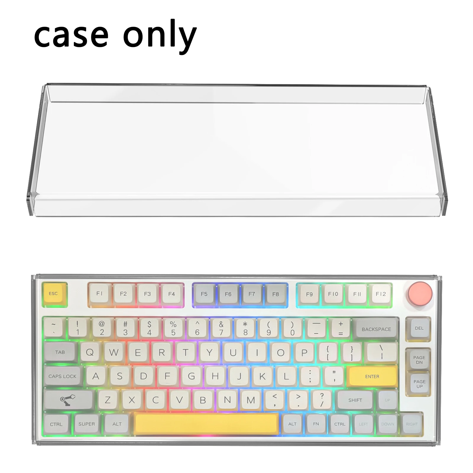 Housse Clavier Mécanique Acrylique Transparent Geekria - Pour Clavier Gaming TKL 87 Touches, Compatible Logitech, Razer, Etc. - 7