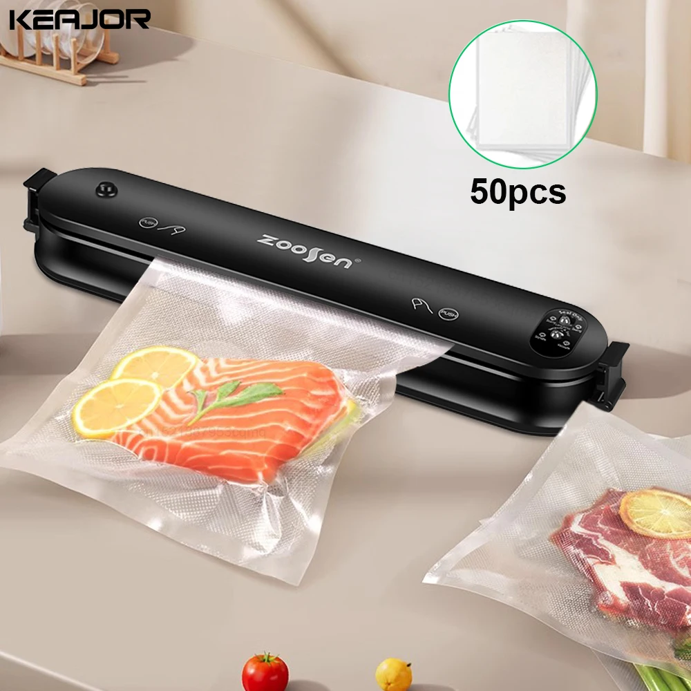 Vacuum Sealer Machine for Food Preservation Dry & Moist Food Saver with 10 Vacuum  Bags for Meat Beef Vegetables Fruits Snacks - AliExpress