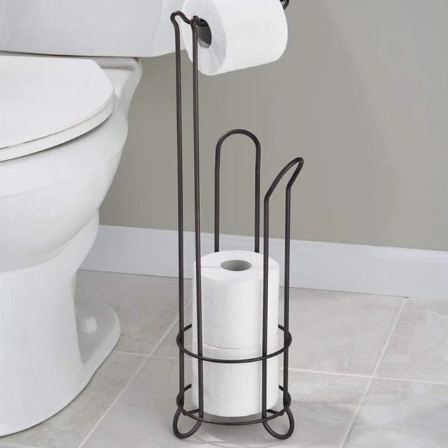 Toilet Paper Holder Rack Free Standing with Storage Roll Paper Holder Floor Stand  Tissue Toilet Paper Holder Brushed Bathroom - AliExpress