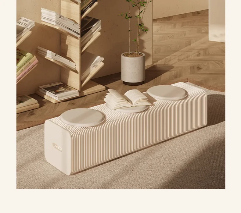 18-paper Shoe-changing Stool, Telescopic and Foldable, Bench Bedside Stool, Stackable Creative Multi-functional Stool