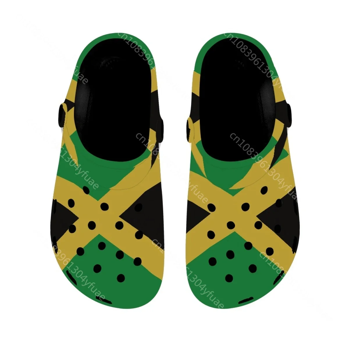 Jamaica Flag Design Ladies Sandals Comfortable Non-slip Heel Strap Slippers Home Lightweight Garden Shoes Clogs Zapatos Plano