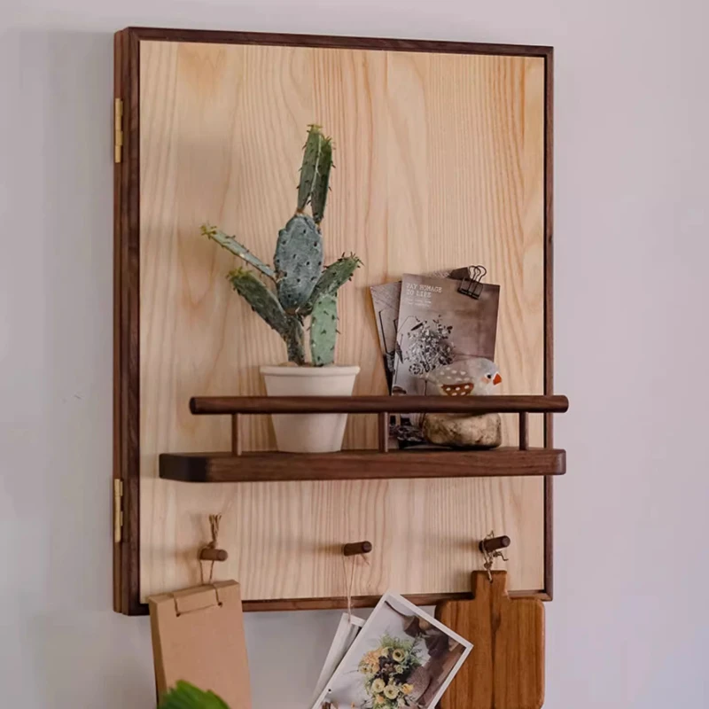 Wooden Storage Shelf Distribution Box Shade Remodeling Decoration Solid Wood Electric Gate Box Home Storage Decoration 5