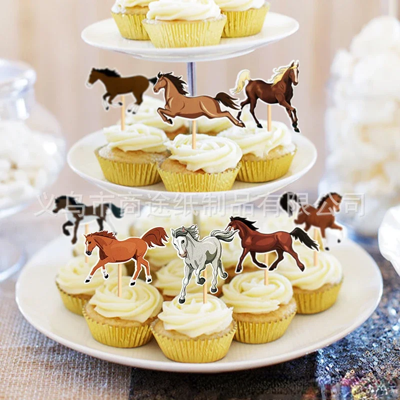 Horse Shape Cake Toppers, Miniature Toys, Horse Racing, Birthday Cowboys, Cake Decorations, Party Supplies