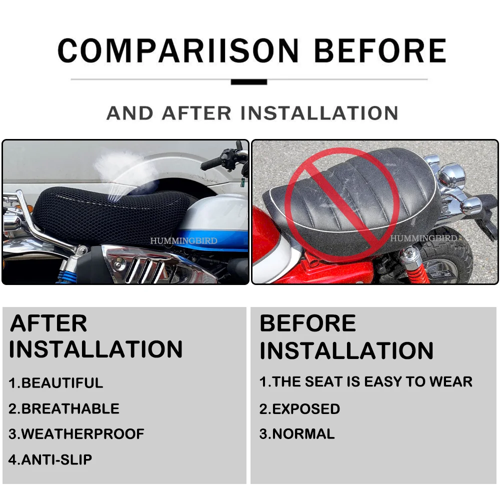 3D Breathable Seat Cover Insulation Seat Cushion Protect Accessories For HONDA Monkey125