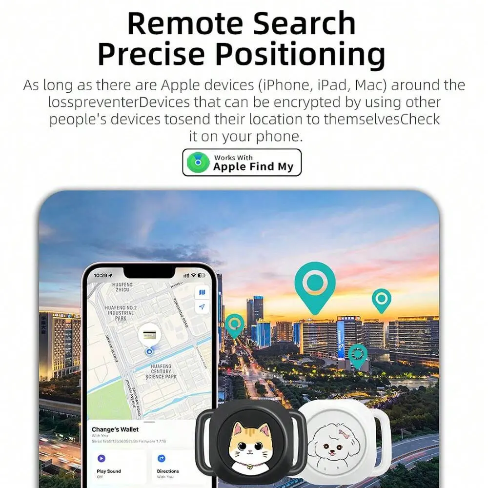 Global Positioning Mini Anti-Lost Positioning GPS Tracker IP67 waterproof Keychain For Dogs&Cats Pets Wallet LuggageTracker Gift