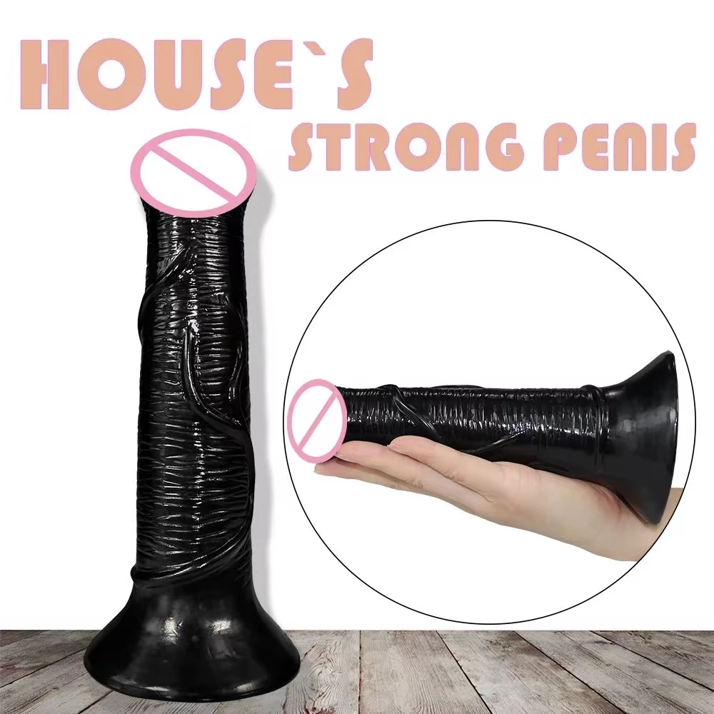 40CM Long Horse Dildo Realistic Penis Cock Animal Dildo With Suction Cup Huge Sex Toys For Female Masturbator Anal Toys for Men