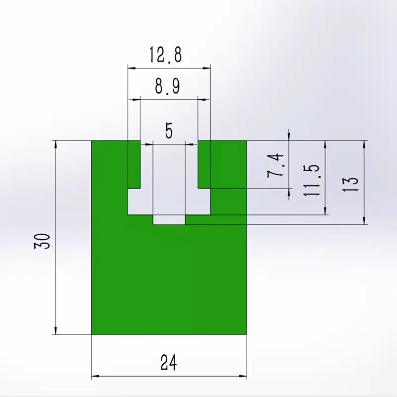 1 Meter 08B-1 Drive Chain Guide Ultra-high Molecular Resistant UPE Plastic Track Groove Machine Transmission Chain Bar