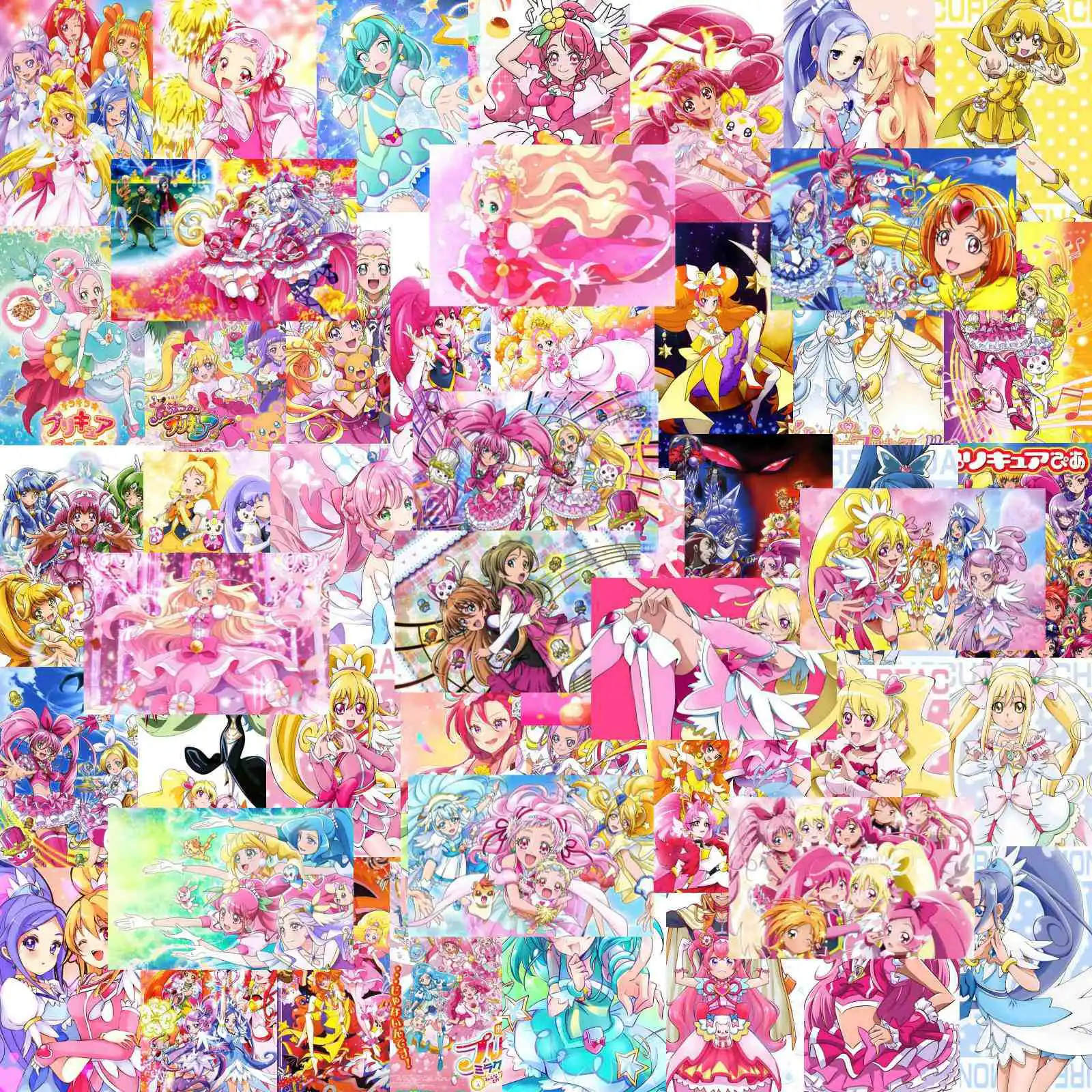 50 Stück Anime Niedliche Precure Graffiti-Aufkleber Wasserfeste DIY-Sticker für Handy Laptop iPad Notizbuch Thermosflasche Dekoration – Detail 1