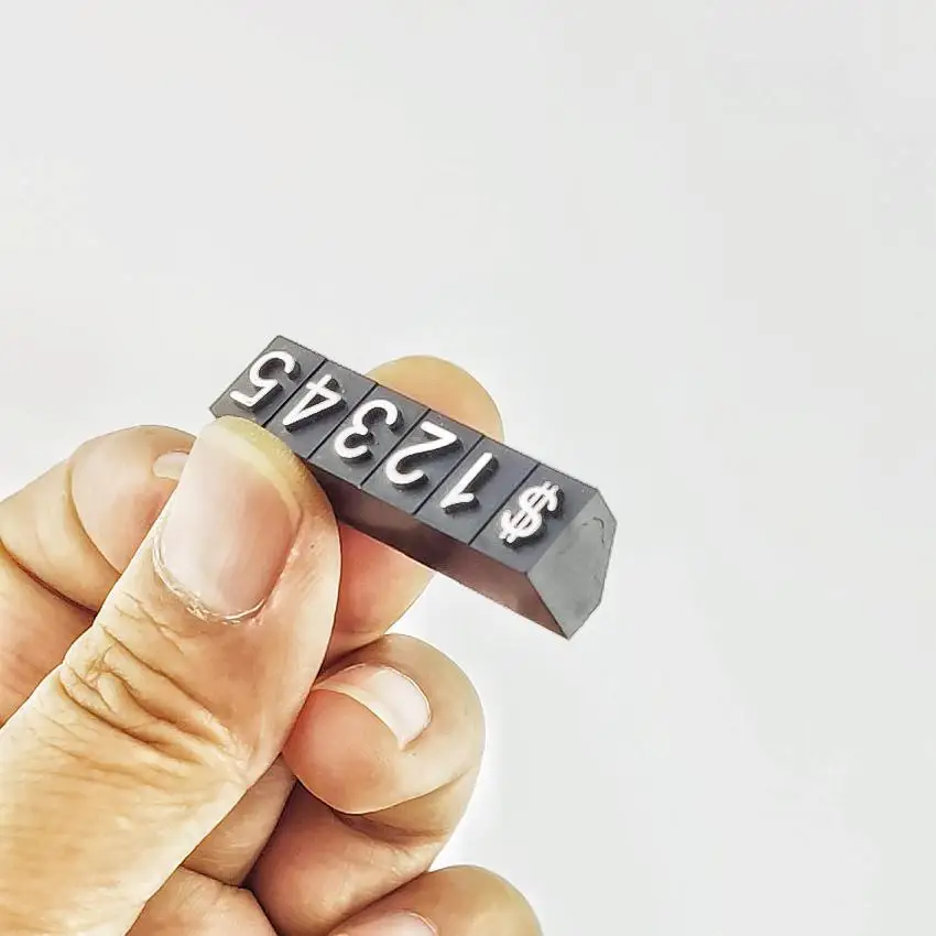 Plastic Jewllery Number Price Display Marked Posted Particle Bar Stands 7.8cm Assemble Combination Currency Symbol 100sets