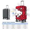 Red Hello Kitty Cat Cartoon Suitcase Cover Vacation Useful Luggage Case Travel Protection 6