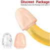 2Pcs in Set Reusable Silicone Male Penis Sleeve Glans Condom Penis Sleeve Extender Dick Enlargement Adult Sex Product Toys 1