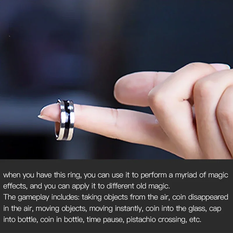 Anello Magnetico Nero Forte Per Trucchi Magici Da 18/19/20/21 Mm, Accessorio Decorativo Per Le Dita, Accessorio Da Mago Per Vanish Coin Magic Close Up Street Gimmicks Props (20 Mm - Foto 12