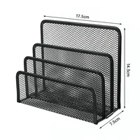 Papers Trays Notebook Stand Rack Desk 3-layer Black Metal Iron Mesh Holder for Magazine Document File Book Rack Organizer Office 6