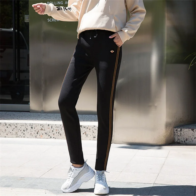 

clothes cargo pants women clothing pantalones de mujer roupas femininas Fashion Thicker Padded Straight Slim Casual Winter Warm