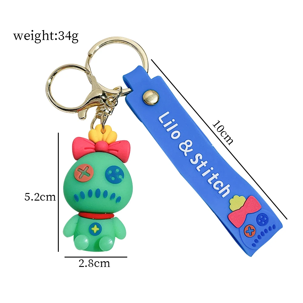 1 PCS Stitc Porte Clef,Anime Cartoon Porte Cle,Mignon Porte