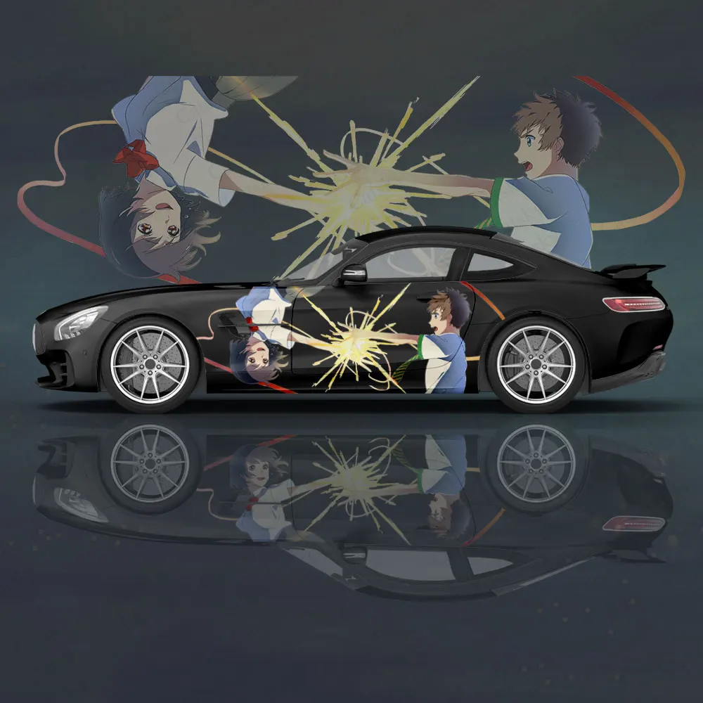 

Your Name Anime 2pcs Car Sticker for Universal Car Decal Car Sticker Univers Car Stickers Anime Car Side Body Decal