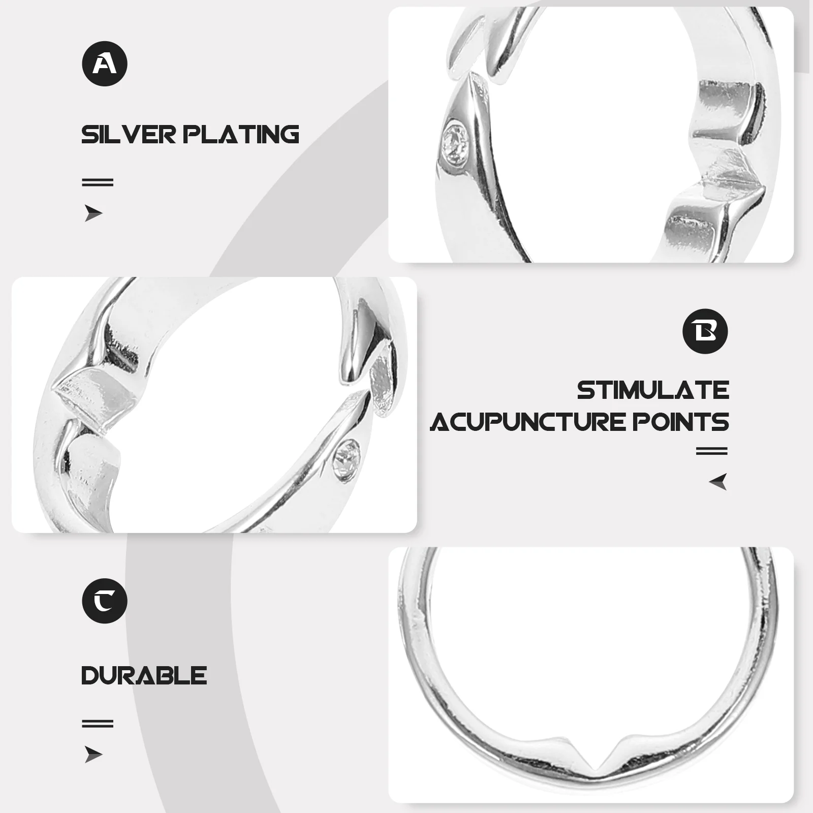 Magnet Exquisite The to Open Finer Decor Sleep Silver Finger Rings