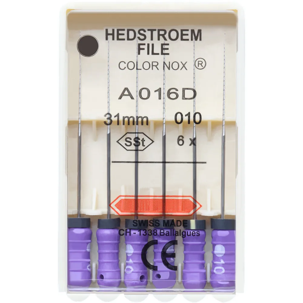 6pcs/Pack Dental HEDSTROEM FILE 21/25mm Stainless Steel endo Root Canal Files H-FILES Hand Use Endodontic Dentistry Instruments 6