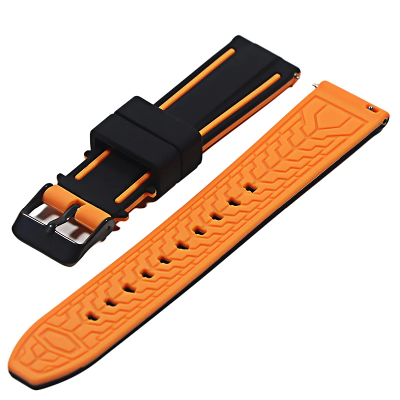 Deluxe Silicone Quick Release Watch Band - Durable Rubber Strap Replacement