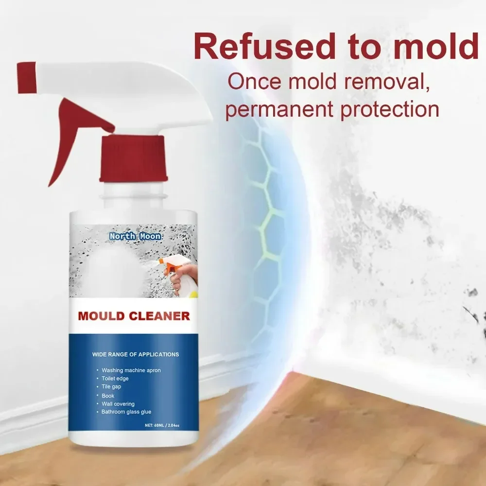 Mould Removal Spray 60ml Toilet Wall Joint Moldy Remover Hou Kitchen Bathroom Cleaning Spray Effective Clean Mildew Cleaner Foam 2