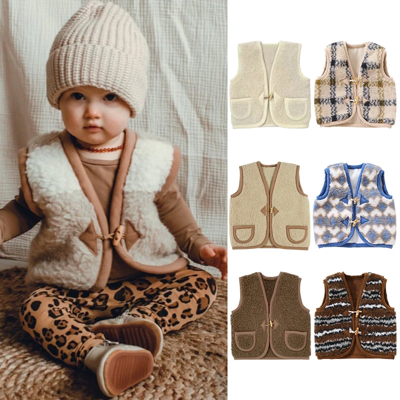 Baby Sleeveless Vest Waistcoats Cardigan Winter Vest Baby Baby